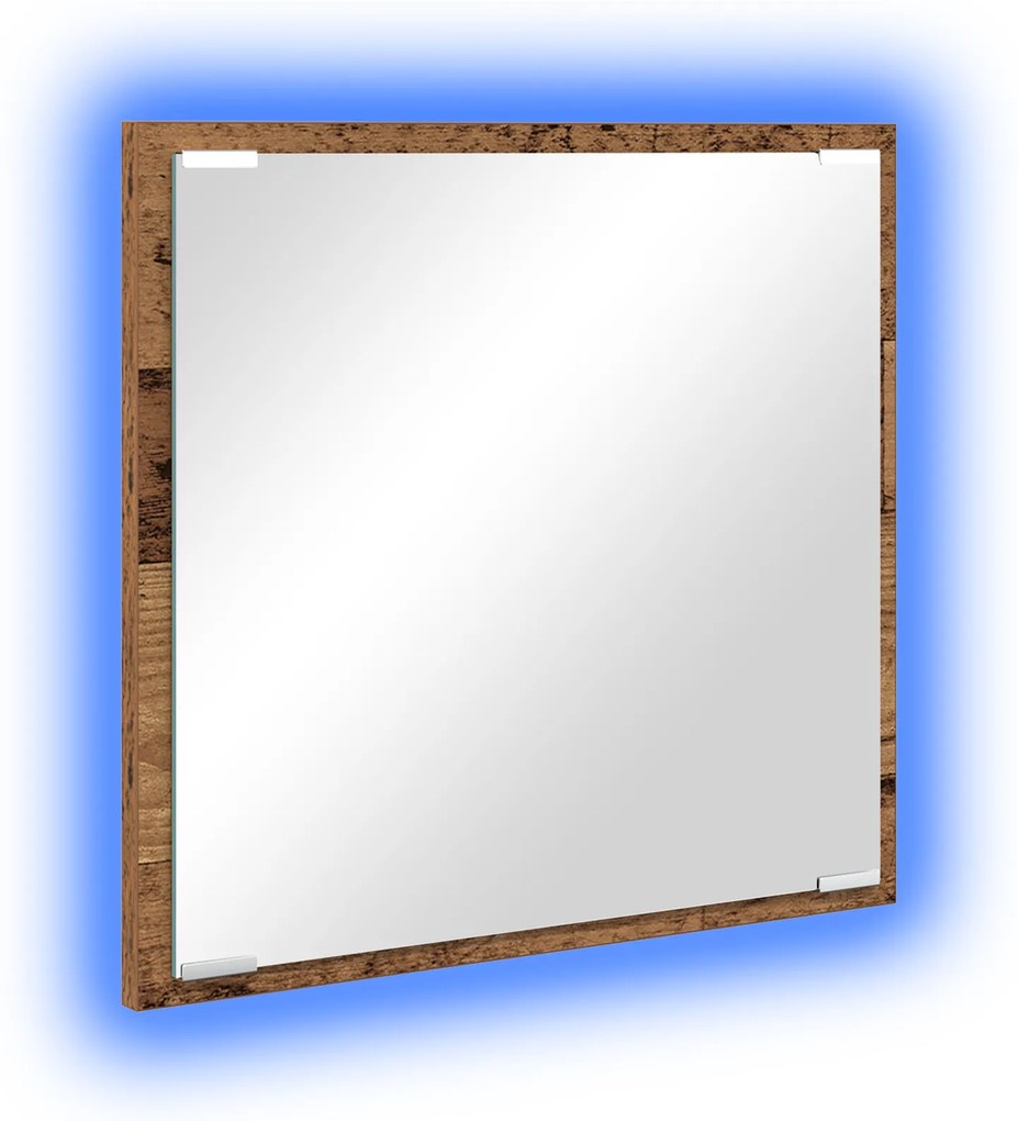 vidaXL LED Καθρέφτης Μπάνιου Γέρες Ξύλο 40x8.5x37 εκ.