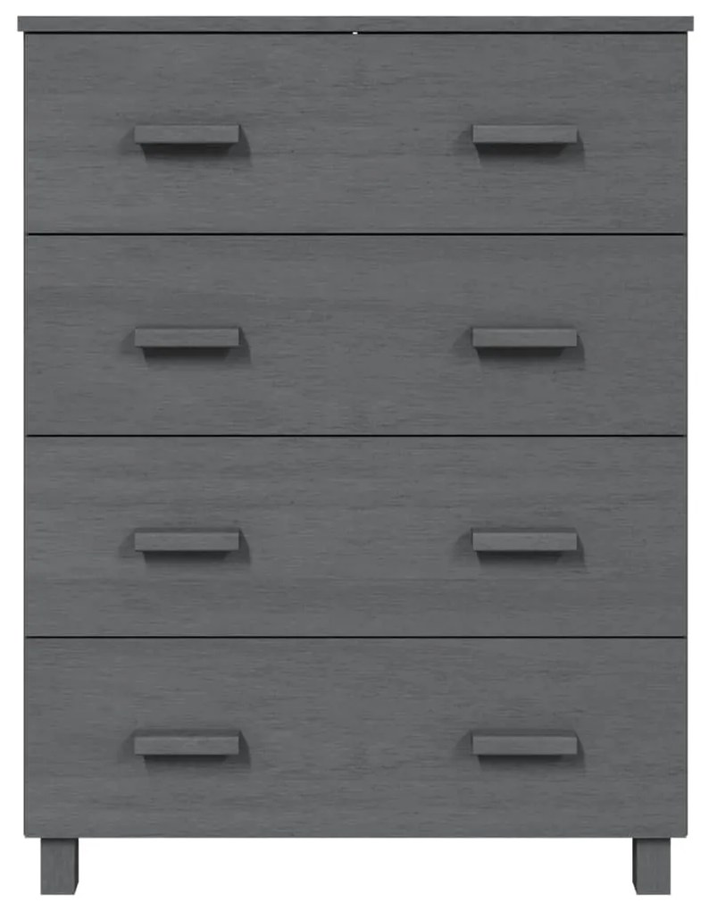 vidaXL Συρταριέρα HAMAR Σκ.. Γκρι 79x40x103,5εκ. από Μασίφ Ξύλο Πεύκου