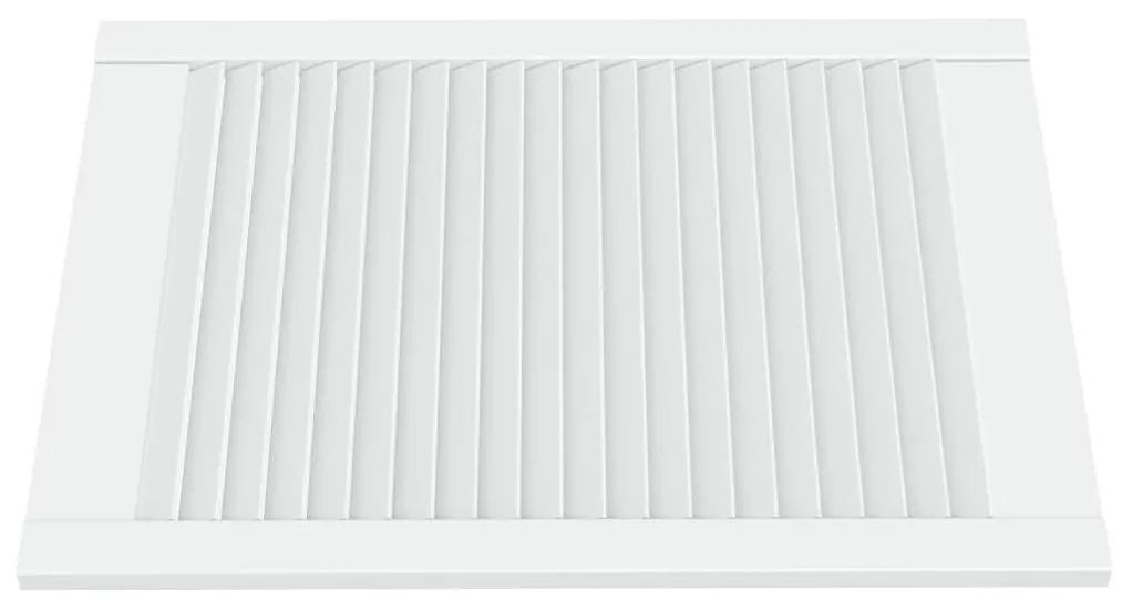 vidaXL Πορτάκια με Περσίδες 2 Τεμ. Λευκά 69x49,4εκ Μασίφ Ξύλο Πεύκου