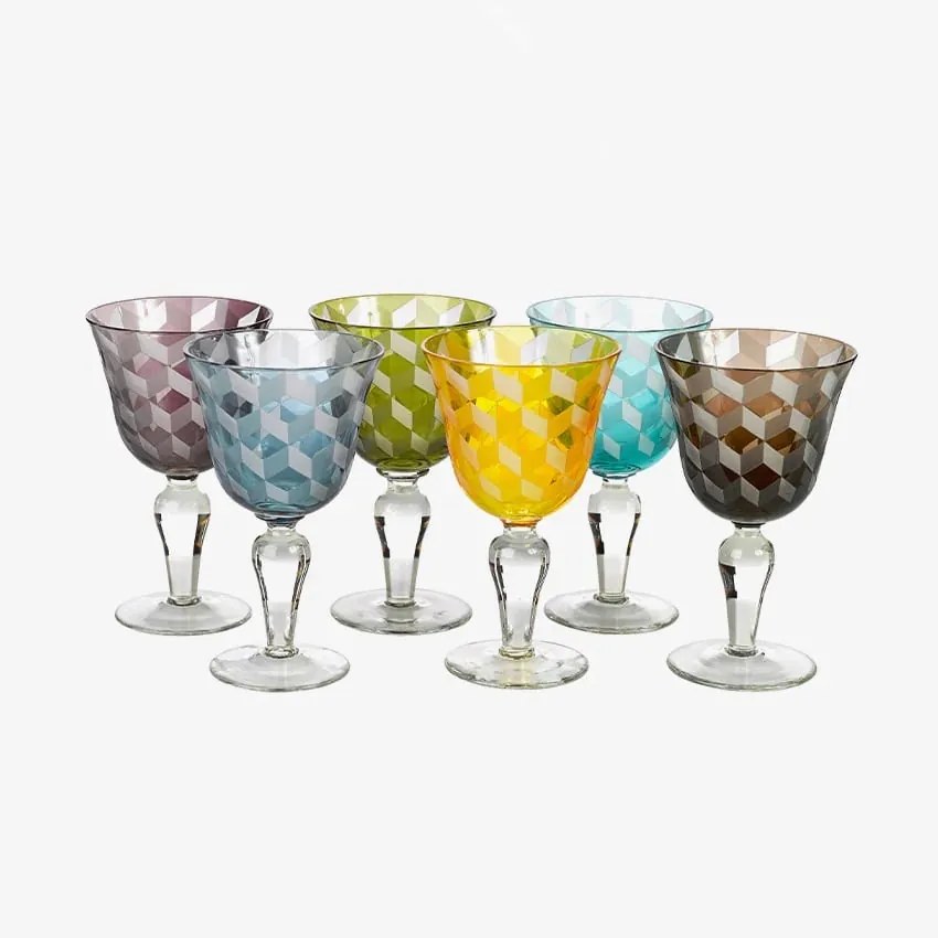 Wine Glass POLS POTTEN σετ 6 τεμαχίων σε διάφορα χρώμματα 140-230-111-000M