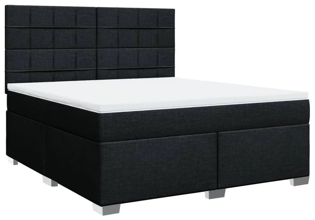 ΚΡΕΒΑΤΙ BOXSPRING ΜΕ ΣΤΡΩΜΑ ΜΑΥΡΟ 180X200 ΕΚ. ΥΦΑΣΜΑΤΙΝΟ 3292869