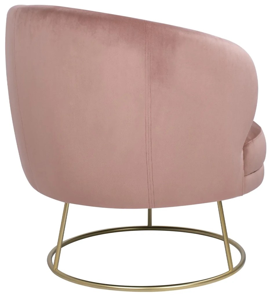 Πολυθρόνα ARIEN C8403.02 Βελούδο Σάπιο Μήλο με Χρυσή Βάση 80x75x82Υ εκ. 80x75x82 εκ.