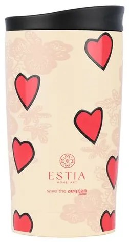 Estia Θερμός - Ποτήρι Για Καφέ Travel Mug Save The Aegean 350ml Tender Lace 01-31930