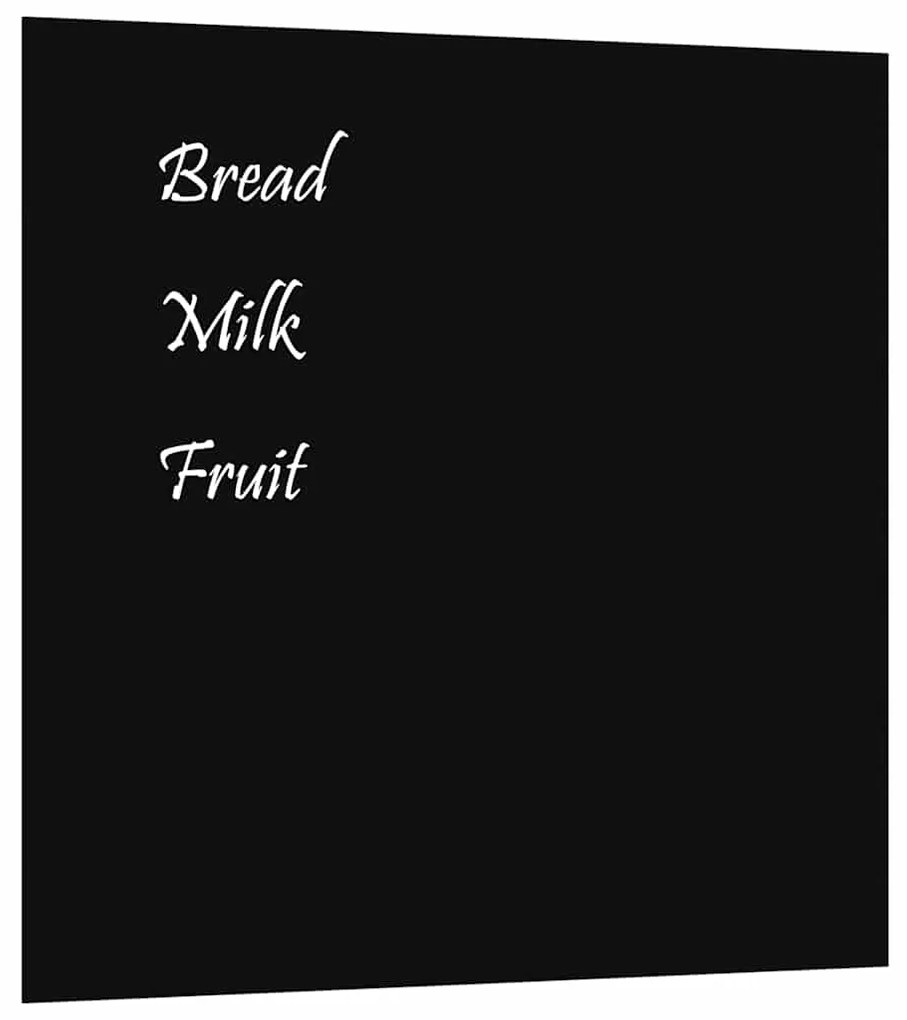 vidaXL Πίνακας Επιτοίχιος Μαγνητικός Μαύρος 60x60 εκ. από Ψημένο Γυαλί