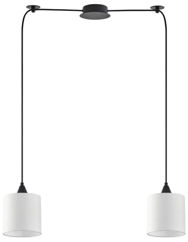 Φωτιστικό Οροφής Κρεμαστό Adept 77-9012 11x300cm E27 60W Black-White Homelighting Fabric