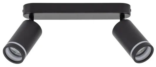 Σποτ Φωτιστικό Οροφής 2xGU10 Ρυθμιζόμενο Jet TK Lighting-6912-Μαύρο 6912