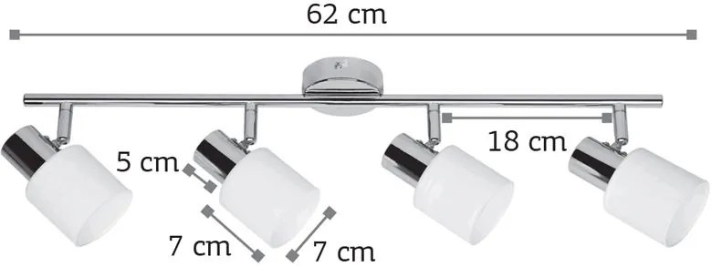 Επιτοίχιο σποτ InLight 9079-4-Λευκή Σκουριά