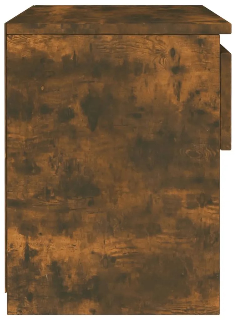 vidaXL Κομοδίνο Καπνιστή Δρυς 40 x 30 x 39 εκ. από Επεξεργασμένο Ξύλο