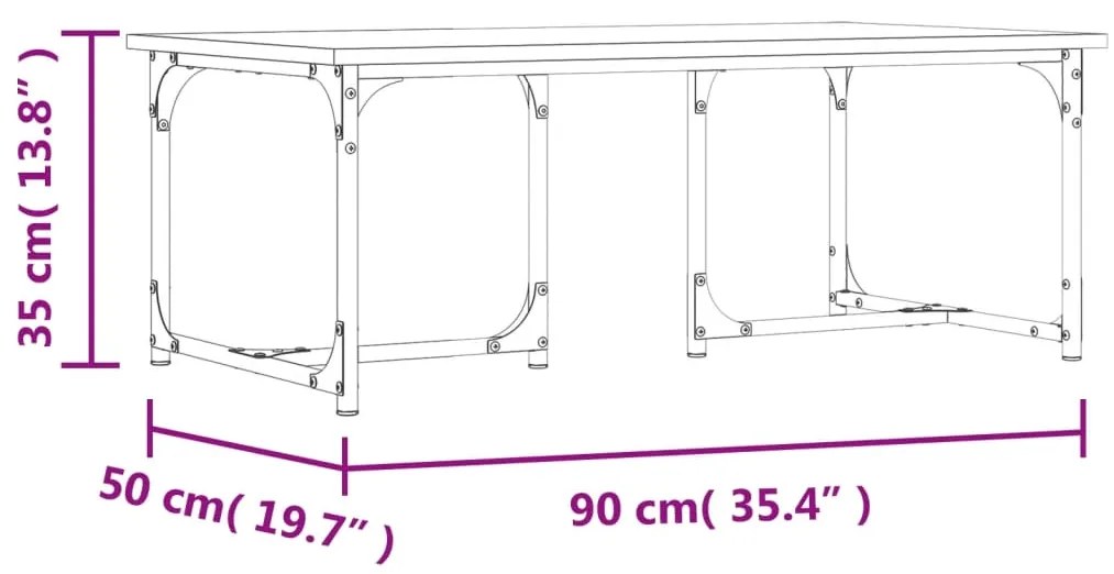 ΤΡΑΠΕΖΑΚΙ ΣΑΛΟΝΙΟΥ ΓΚΡΙ SONOMA 90X50X35 ΕΚ. ΕΠΕΞΕΡΓΑΣΜΕΝΟ ΞΥΛΟ 835402