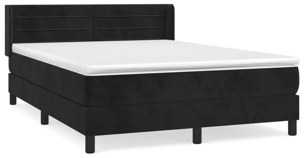 ΚΡΕΒΑΤΙ BOXSPRING ΜΕ ΣΤΡΩΜΑ ΜΑΥΡΟ 140X190 ΕΚ. ΒΕΛΟΥΔΙΝΟ 3131017