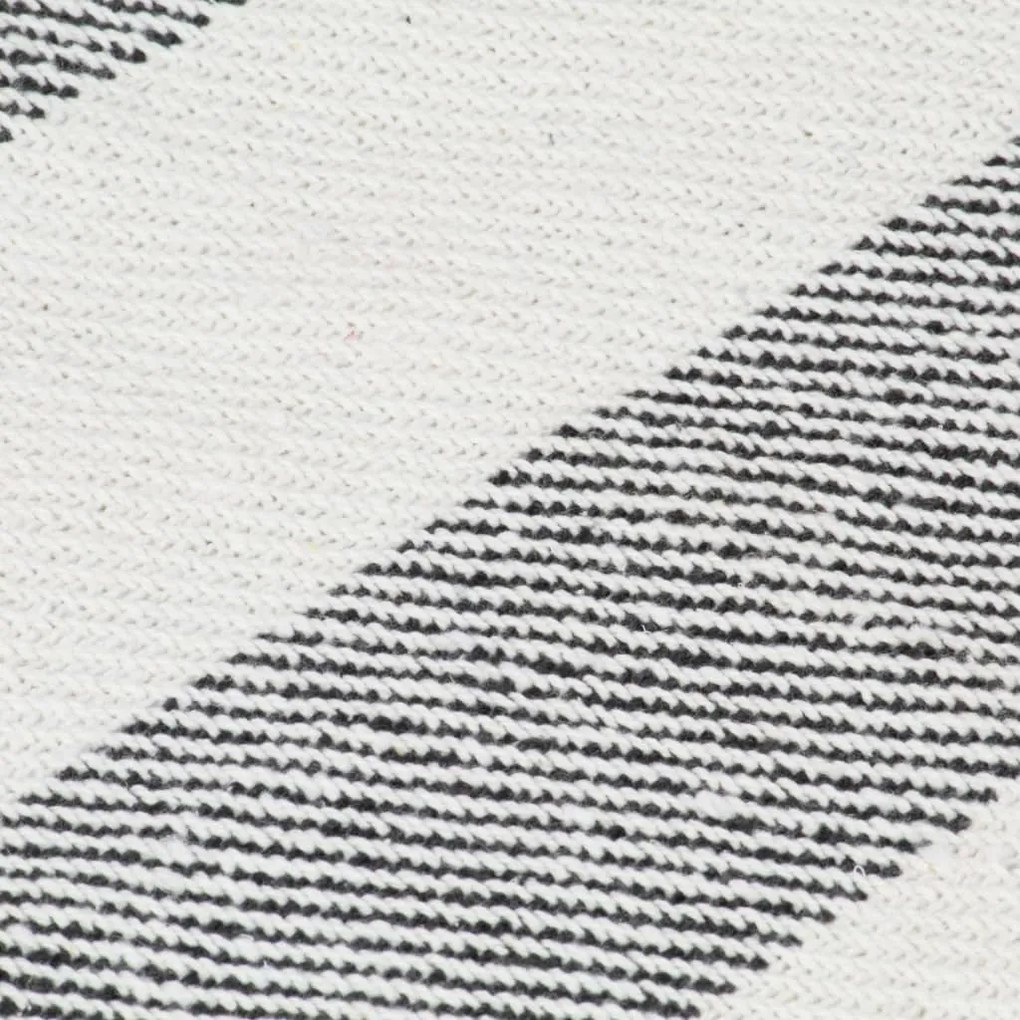 vidaXL Ριχτάρι Ριγέ Ανθρακί 125 x 150 εκ. Βαμβακερό