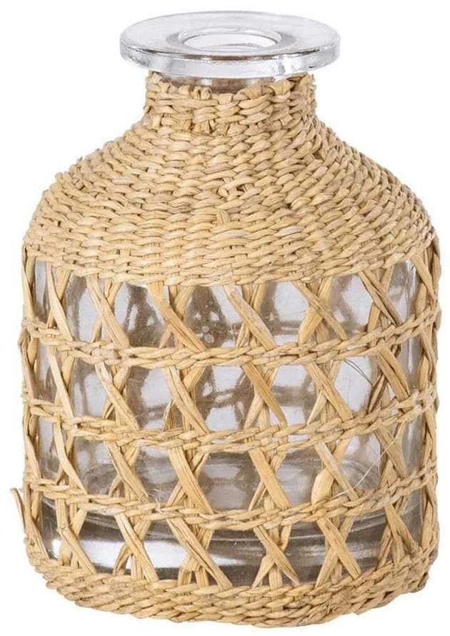 Βάζο Mandy 35629 Φ8,5x11,5cm Natural GloboStar Glass,Bamboo