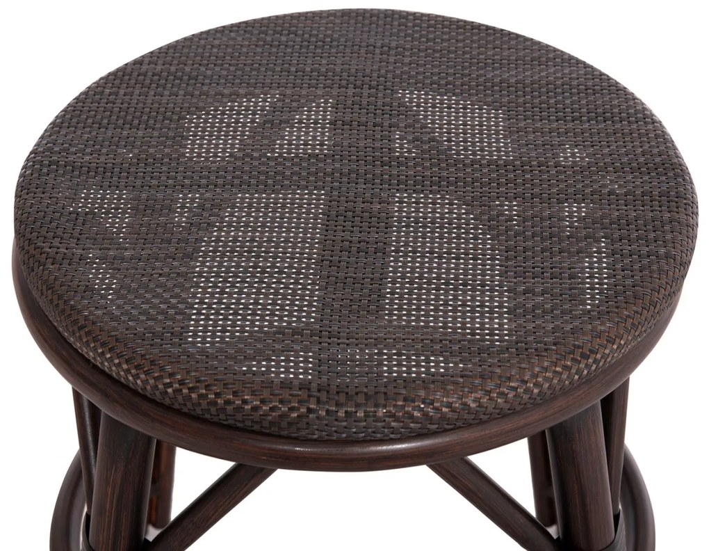 Σκαμπό CHINO C6285.01 Καφέ Αλουμινίου Bamboo Look με Textilene Φ36x46Υ εκ. 36x36x46 εκ.