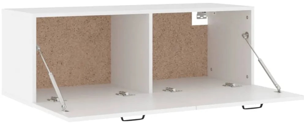 vidaXL Ντουλάπι Τοίχου άσπρο 100x36,5x35 εκ. από Επεξεργασμένο Ξύλο