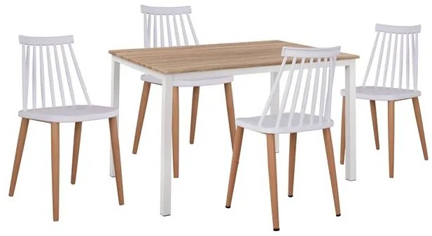 ΣΕΤ 5ΤΜΧ ΤΡΑΠΕΖΙ SONAMA & ΚΑΡΕΚΛΕΣ VANESSA ΜΑΥΡΟ ΧΡΩΜΑ HM11024.02 120x70x76.5 cm