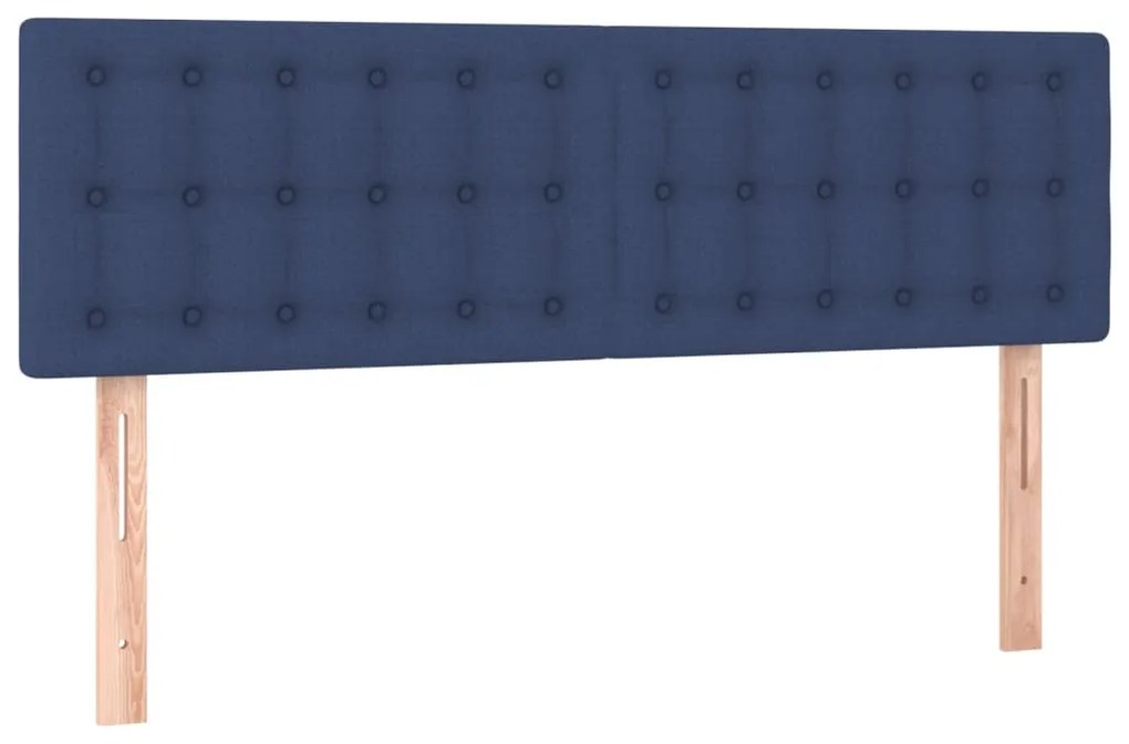 Κεφαλάρι Κρεβατιού LED Μπλε 144x5x78/88 εκ. Υφασμάτινο 3122050