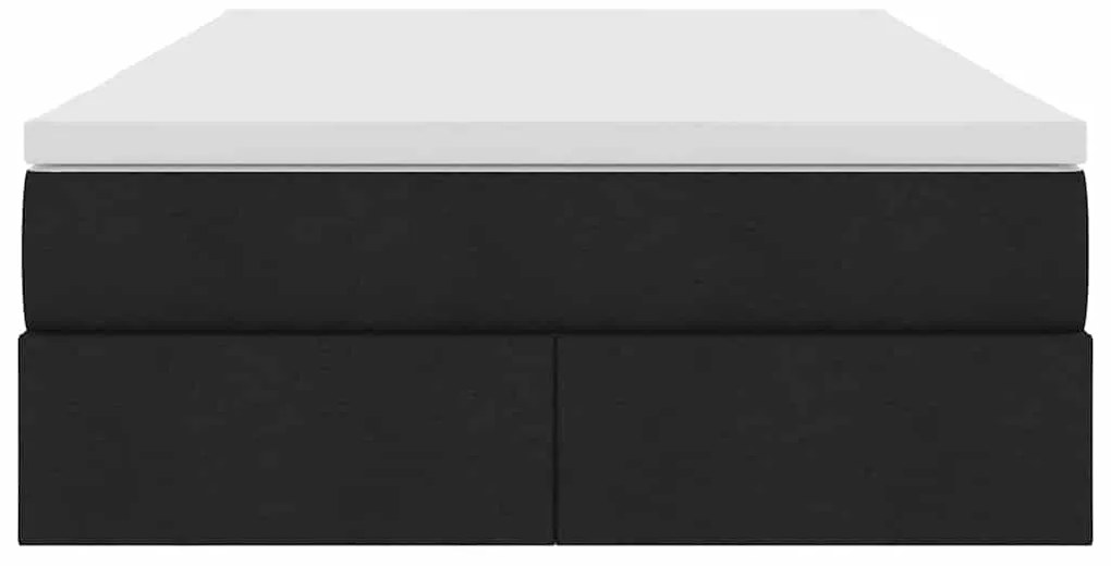 vidaXL Κρεβάτι με αποθηκευτικό χώρο και στρώμα Μαύρο 120 x 200 cm