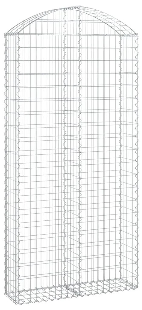 vidaXL Συρματοκιβώτιο Τοξωτό 100x30x200/220εκ. από Γαλβανισμένο Χάλυβα