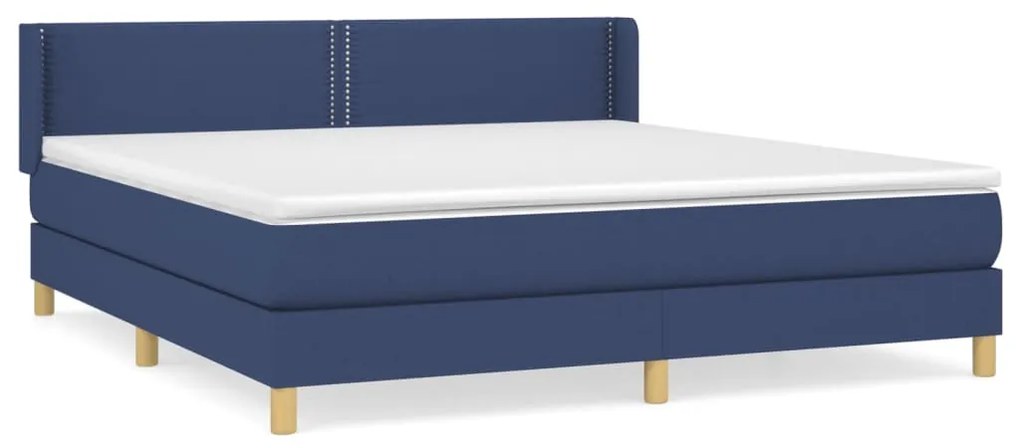 ΚΡΕΒΑΤΙ BOXSPRING ΜΕ ΣΤΡΩΜΑ ΜΠΛΕ 160X200 ΕΚ. ΥΦΑΣΜΑΤΙΝΟ 3130207