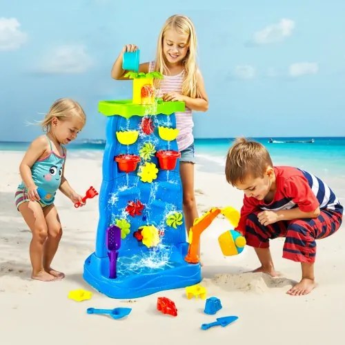 VEVOR Sand &amp; Water Table for Toddlers Double-Sided Kids Activity Waterfall Table