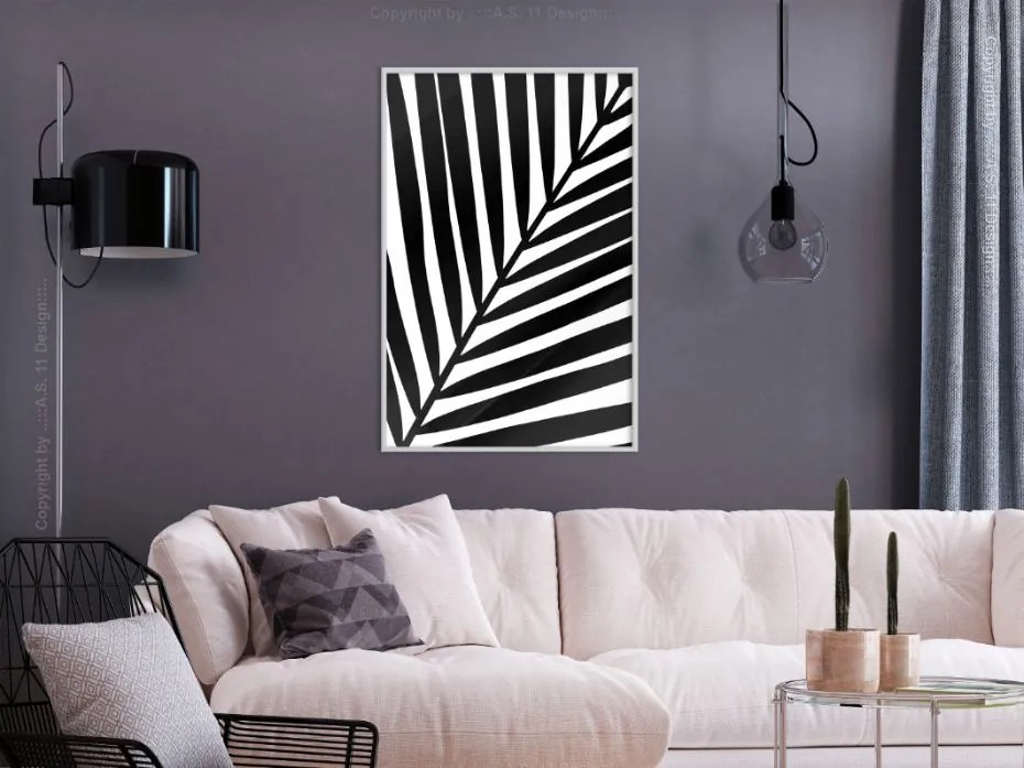 Αφίσα - Black Palm - 40x60 - Χρυσό - Με πασπαρτού