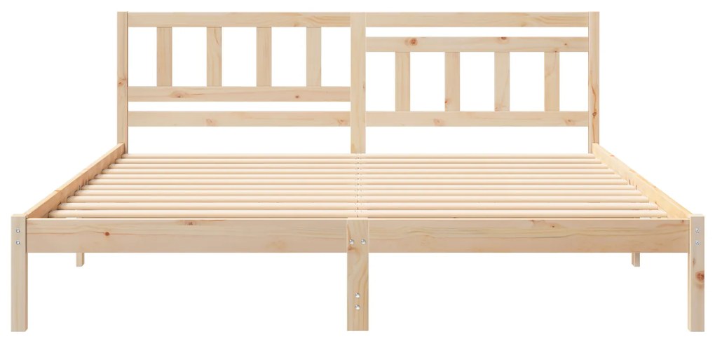 vidaXL Σκελετός Κρεβατιού Καφέ 180 x 200 cm Συμπαγές ξύλο πεύκου