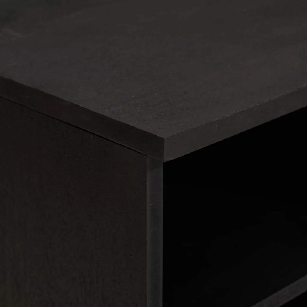 vidaXL Ντουλάπι TV με συρτάρι Μαύρο 80 x 33 x 46 εκ Στερεό ξύλο μάνγκο