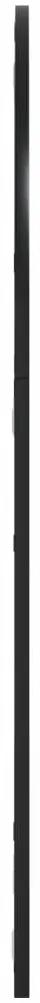 vidaXL Καθρέφτης Τοίχου Αψίδα Μαύρος 80 x 100 εκ. από Σίδερο