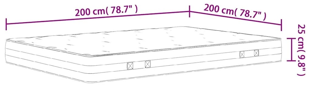 ΣΤΡΩΜΑ ΜΕ POCKET SPRINGS ΜΕΣΑΙΑ ΣΚΛΗΡΟΤΗΤΑ 200 X 200 ΕΚ. 3206424