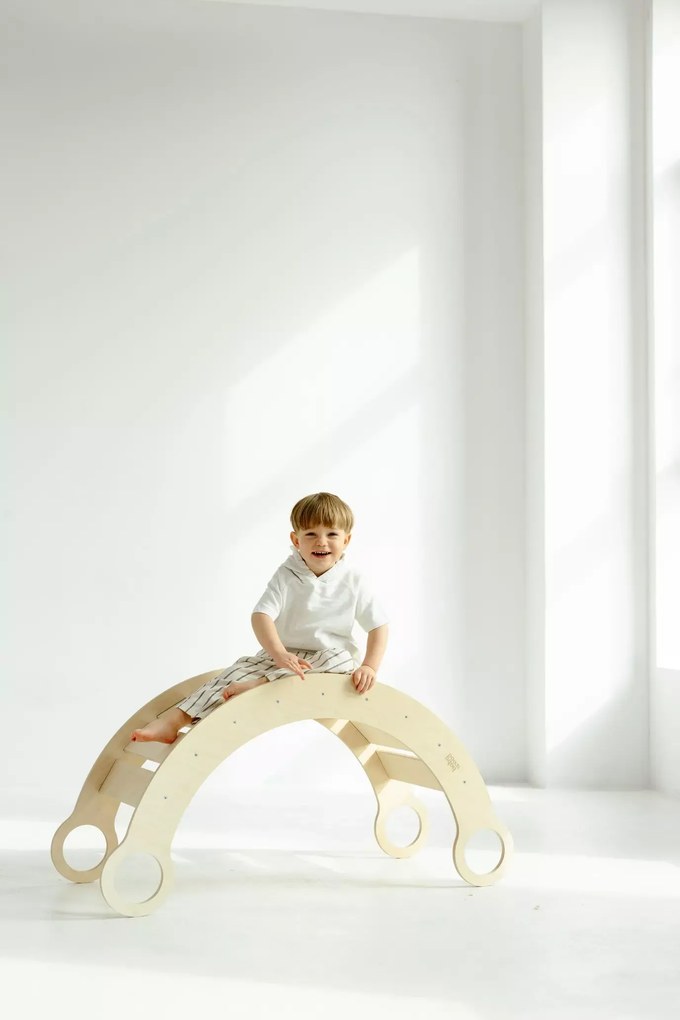 Montessori Ξύλινη Κούνια Medium  Natural  BabyWood