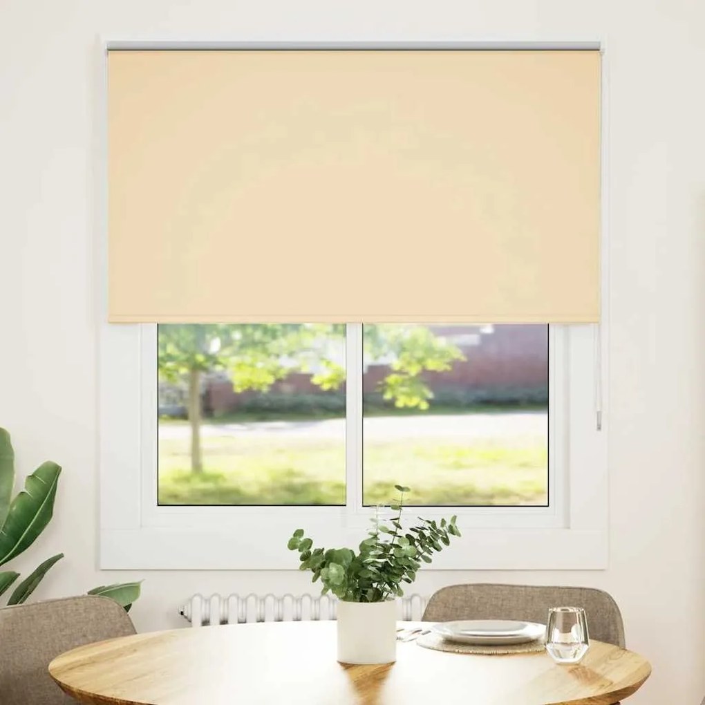 Roller Blind Blackout Μπεζ 130x150 cm Πλάτος υφάσματος 126,6cm - Μπεζ