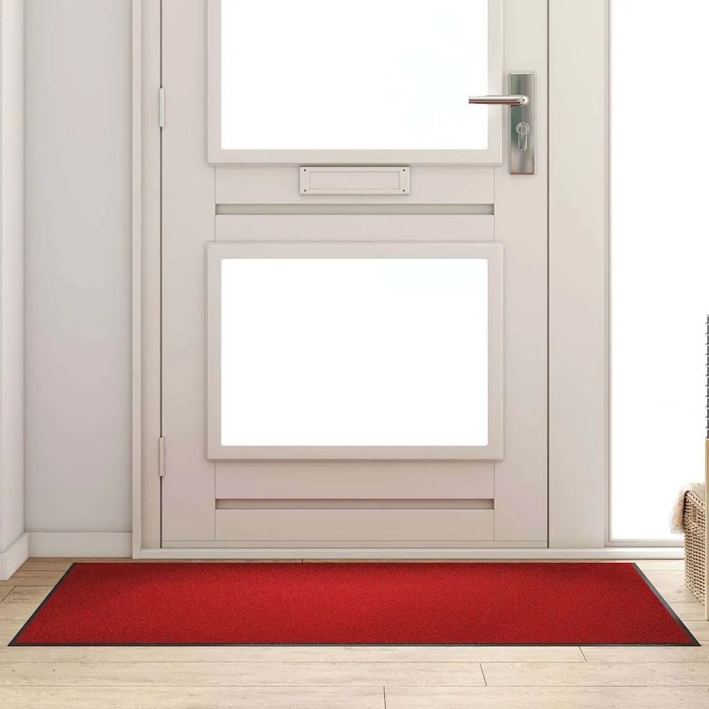 vidaXL Χαλάκι Εξώπορτας Κόκκινο και Μαύρο 90 x 150 cm