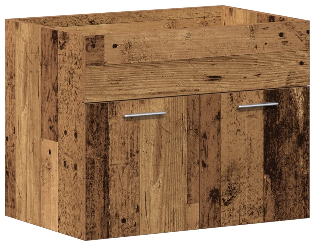 vidaXL Σετ Άλλο Καφέ, Λευκό 60 x 38.5 x 46 cm Στερεό ξύλο, Κεραμικό
