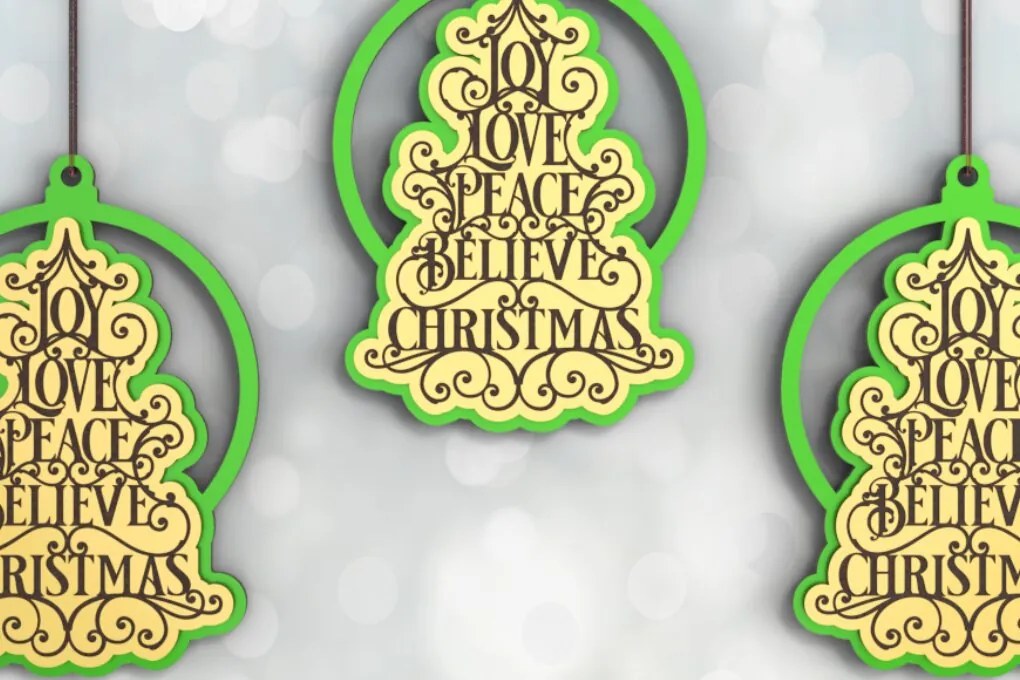 Intra απο ξύλο plywood 3mm-4mm πάχος Χριστουγεννιάτικο Στολίδι | | Λέιζερ | Χαρά Δίασταση 8x8 cm INTRAFABR-85487513