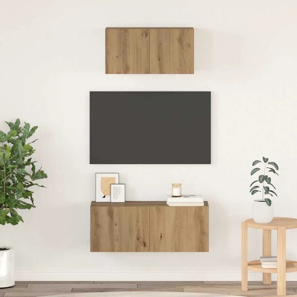 vidaXL Σετ επίπλου τηλεόρασης 2 pcs artisan δρυς 80 x 30 x 30 εκ