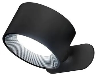 Επαναφορτιζόμενο Σποτ Φωτιστικό Τοίχου LED 2W Dimmer 3CCT Μαγνητικό Magnetic Fischer Honsel-830048-Μαύρο 830048