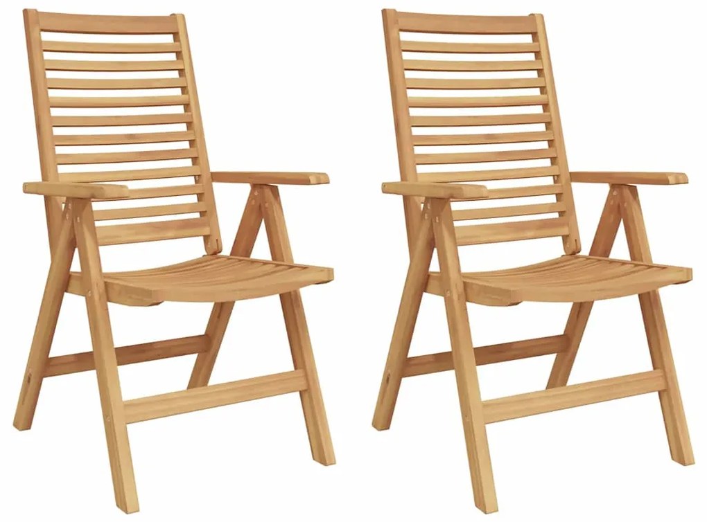 vidaXL Καρέκλες Κήπου 2 pcs Καφέ 52 x 64.5 x 108 εκ.