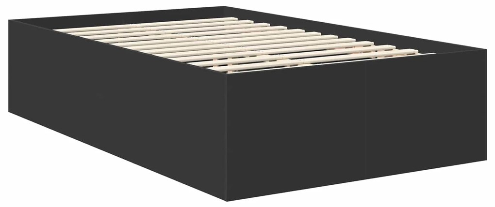 vidaXL Σκελετός Κρεβατιού Μαύρο 120 x 190 cm Επεξεργασμένο ξύλο