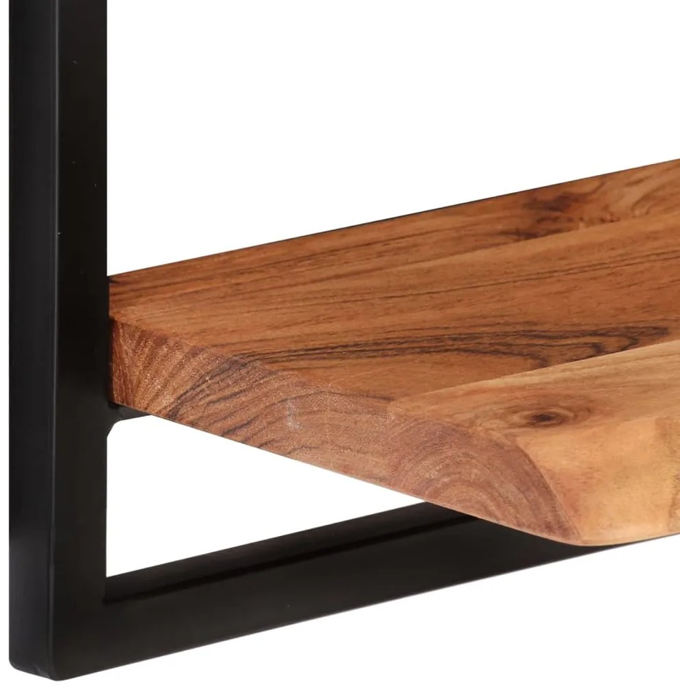 vidaXL Ράφια Τοίχου 2 Τεμ. 40x24x35 εκ. Μασίφ Ξύλο Ακακίας &amp; Ατσάλι