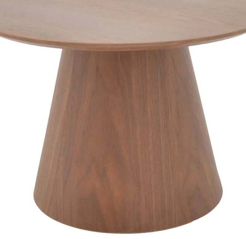 Τραπέζι σαλονιού Kayano pakoworld καρυδί mdf Φ60x40εκ
