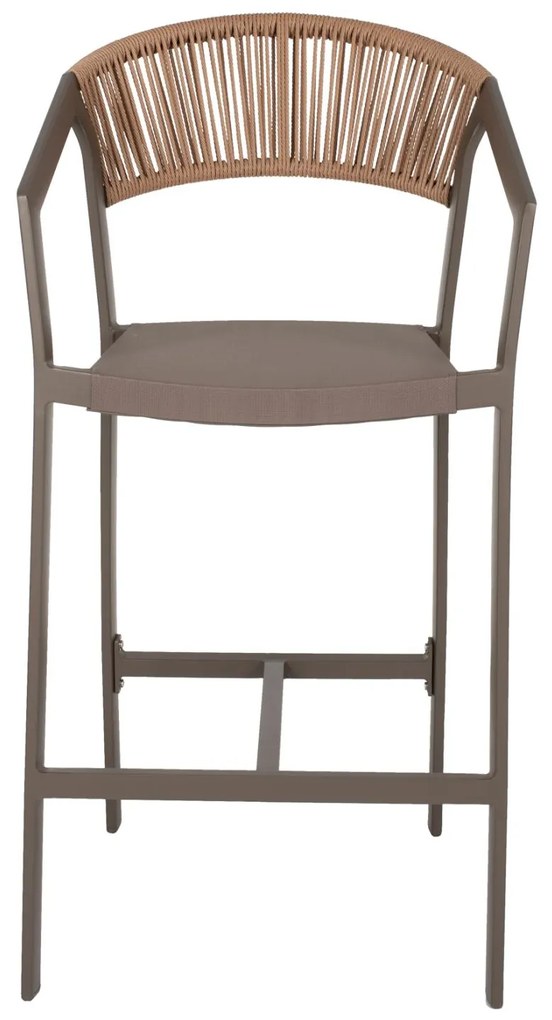 ΣΚΑΜΠΟ ΑΛΟΥΜΙΝΙΟΥ ΣΑΜΠΑΝΙ ΜΕ ΜΠΡΑΤΣΑ RATTAN &amp; TEXTLINE 56x58x105Yεκ. 56x58x105 εκ.
