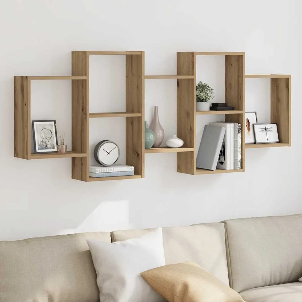vidaXL Ράφι Τοίχου Αρτισιανή Δρυς 159x18x65 εκ. από Επεξεργασμένο Ξύλο