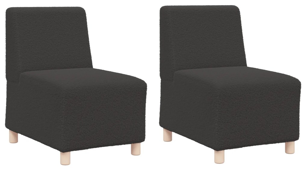 vidaXL Καθίσμα Σαλονιού 2 pcs Σκούρο γκρι 55 x 74 x 82 εκ. Βελούδο