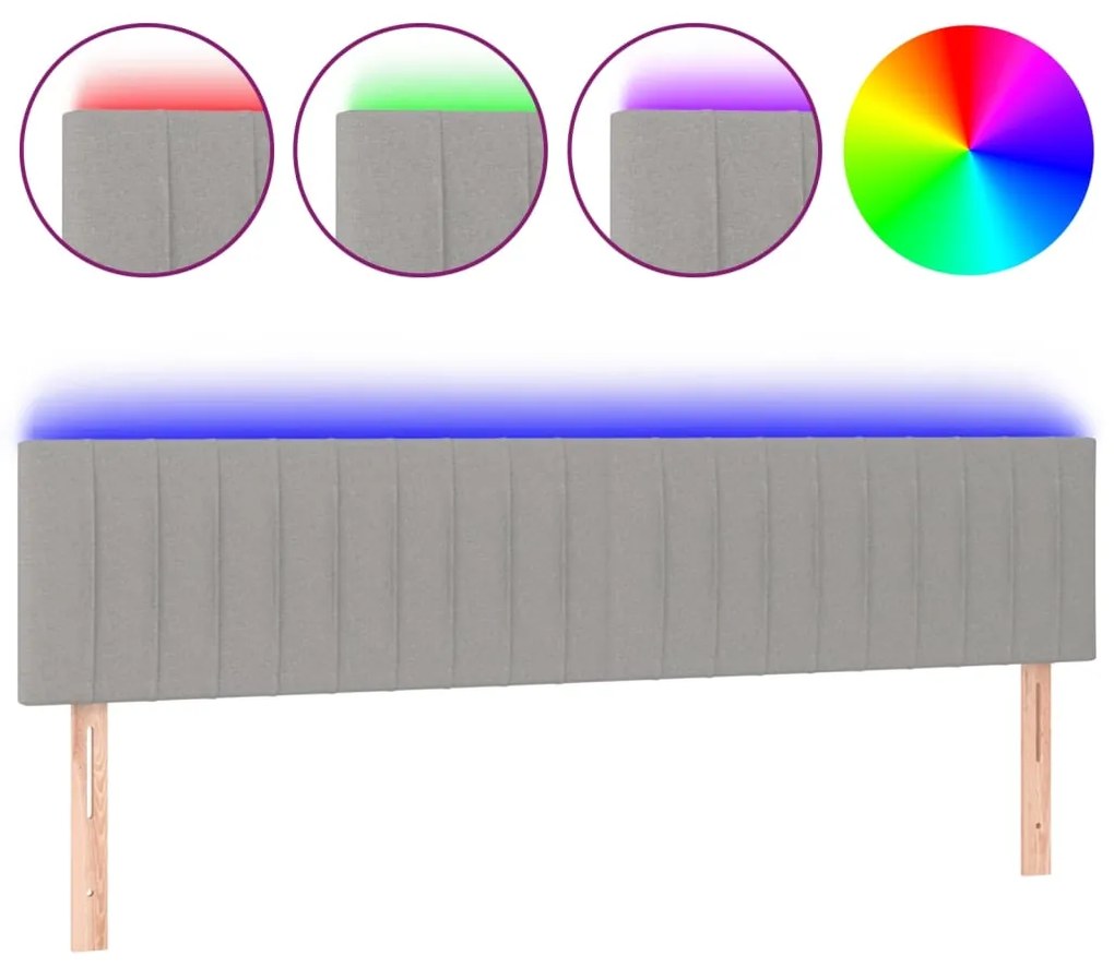 ΚΕΦΑΛΑΡΙ ΚΡΕΒΑΤΙΟΥ LED ΑΝΟΙΧΤΟ ΓΚΡΙ 200X5X78/88 ΕΚ. ΥΦΑΣΜΑΤΙΝΟ 3121872