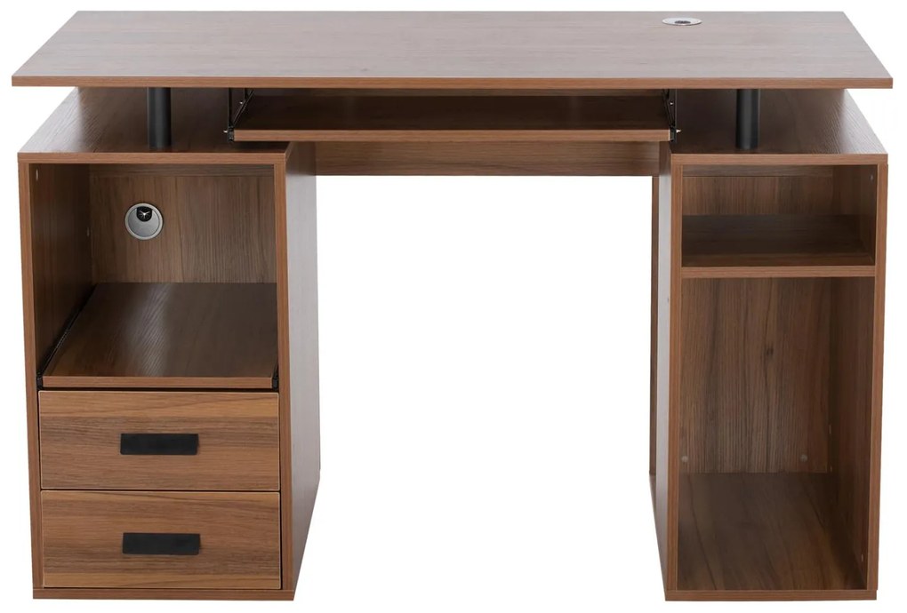 ΓΡΑΦΕΙΟ ΜΕΛΑΜΙΝΗΣ STATUS WALNUT 120Χ55Χ76 εκ.