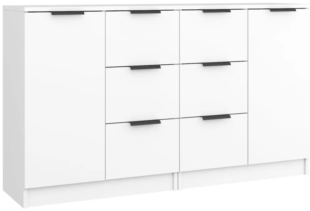 vidaXL Ντουλάπια 2 τεμ. άσπρο 60x30x70 εκ. Επεξεργασμένο Ξύλο