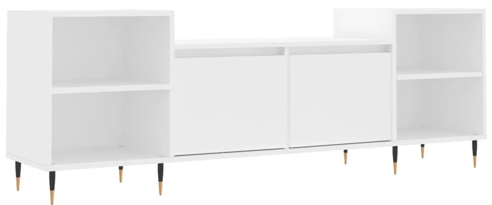 vidaXL Έπιπλο Τηλεόρασης Λευκό 160 x 35 x 55 εκ. Επεξεργασμένο Ξύλο