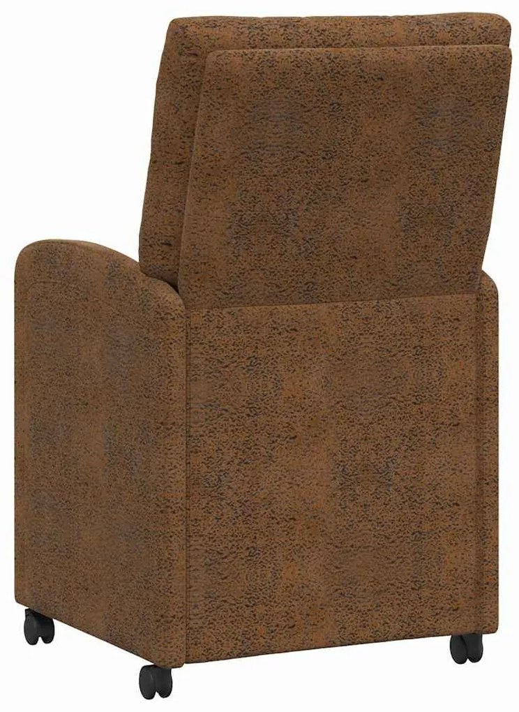 vidaXL Καρέκλες Φαγητού με Ρόδες με τροχούς 2 pcs Καφέ 58 x 67 x 97 εκ