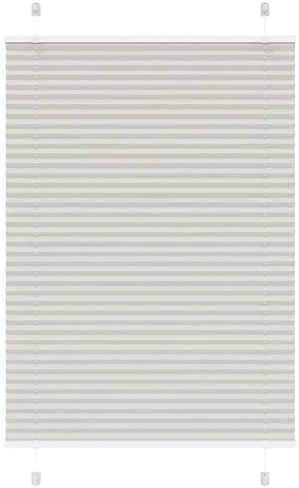 vidaXL Πλισέ περσίδα ανοιχτό γκρι 100x150 cm Πλάτος υφάσματος 99,4 cm