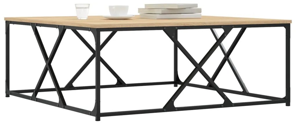 vidaXL Τραπεζάκι Σαλονιού Sonoma Δρυς 100x100x40 εκ Επεξεργασμένο Ξύλο